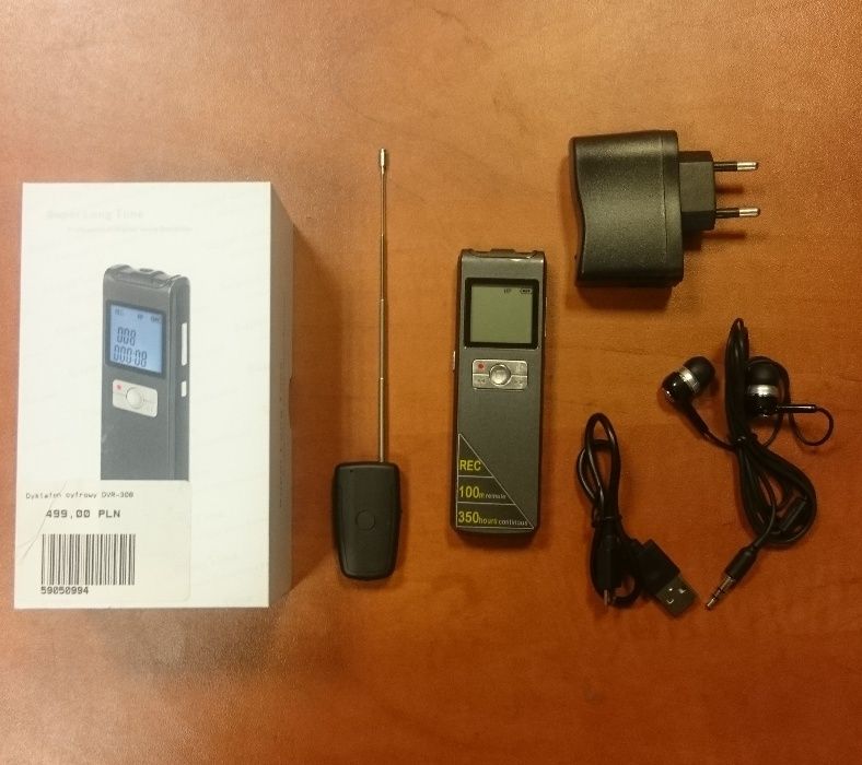 Dyktafon z wysokiej jakości mikrofonem - DVR-308A
