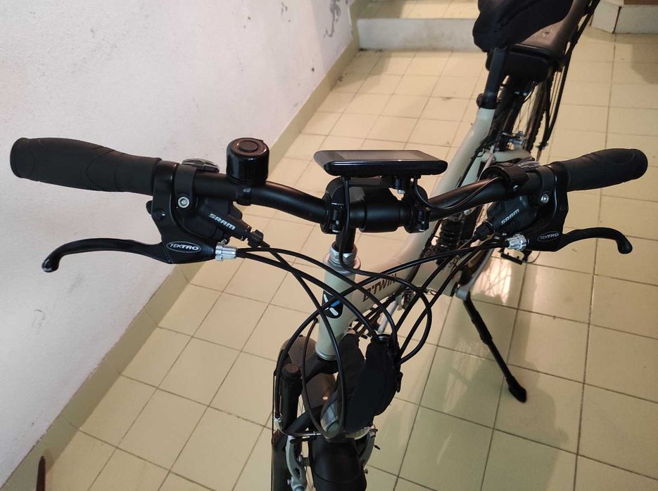 Bicicleta elétrica polivalente original 700 castanho BTWIN