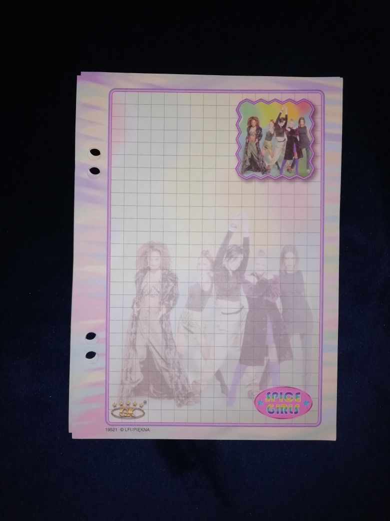 Spice Girls karteczki zestaw 6 sztuk A6 lata 90. kultowe karteczki