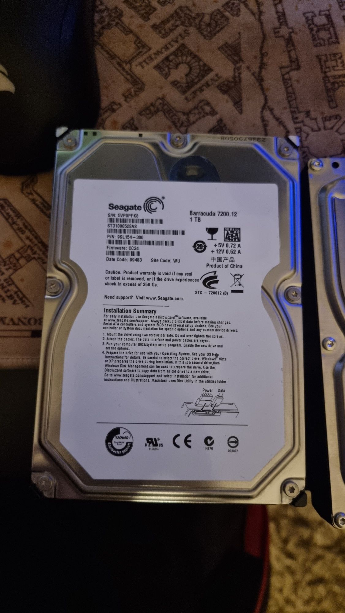 3x Hdds de 1Tb..