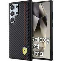 Oryginalne Etui FERRARI hardcase Carbon Printed Line Samsung S24 Ultra