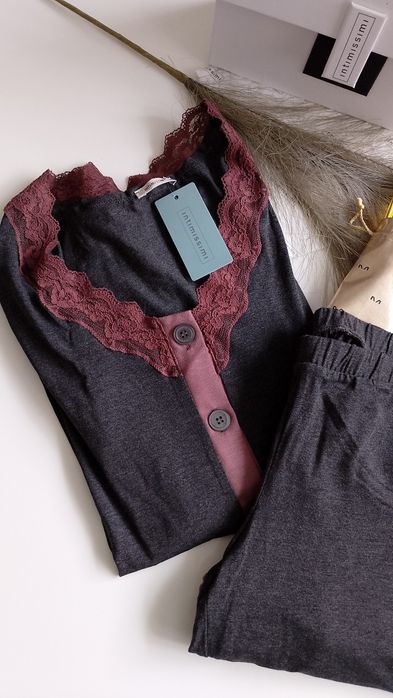 Вишуканий костюм для дому піжама бордо Інтіміссімі Intimissimi