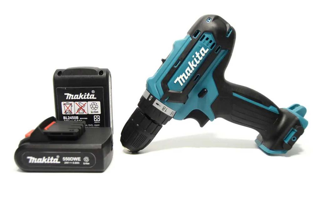 Потужний дриль шуруповерт makita 24V, 5.0AH  2 акумулятора