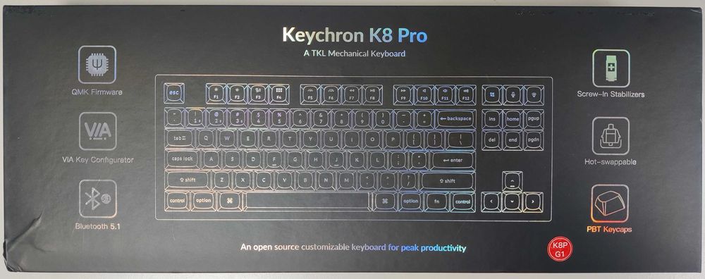 Бездротова механічна клавіатура Keychron K8 Pro VIA QMK