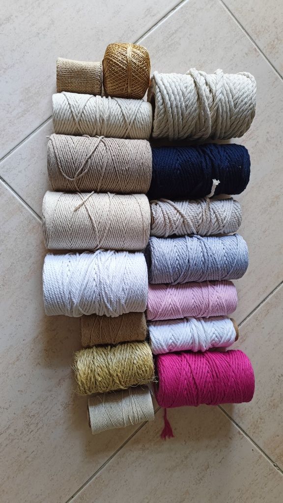 Material para macramé tricotim e trabalhos manuais