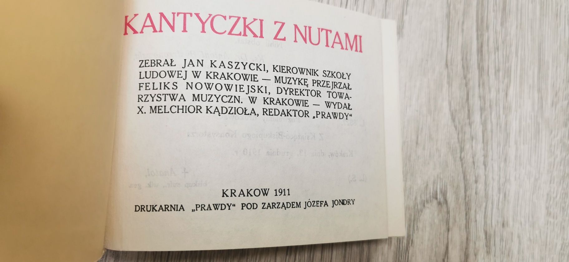 Nuty Kantyczki z nutami reprint 1911 r.
Jan Kaszycki