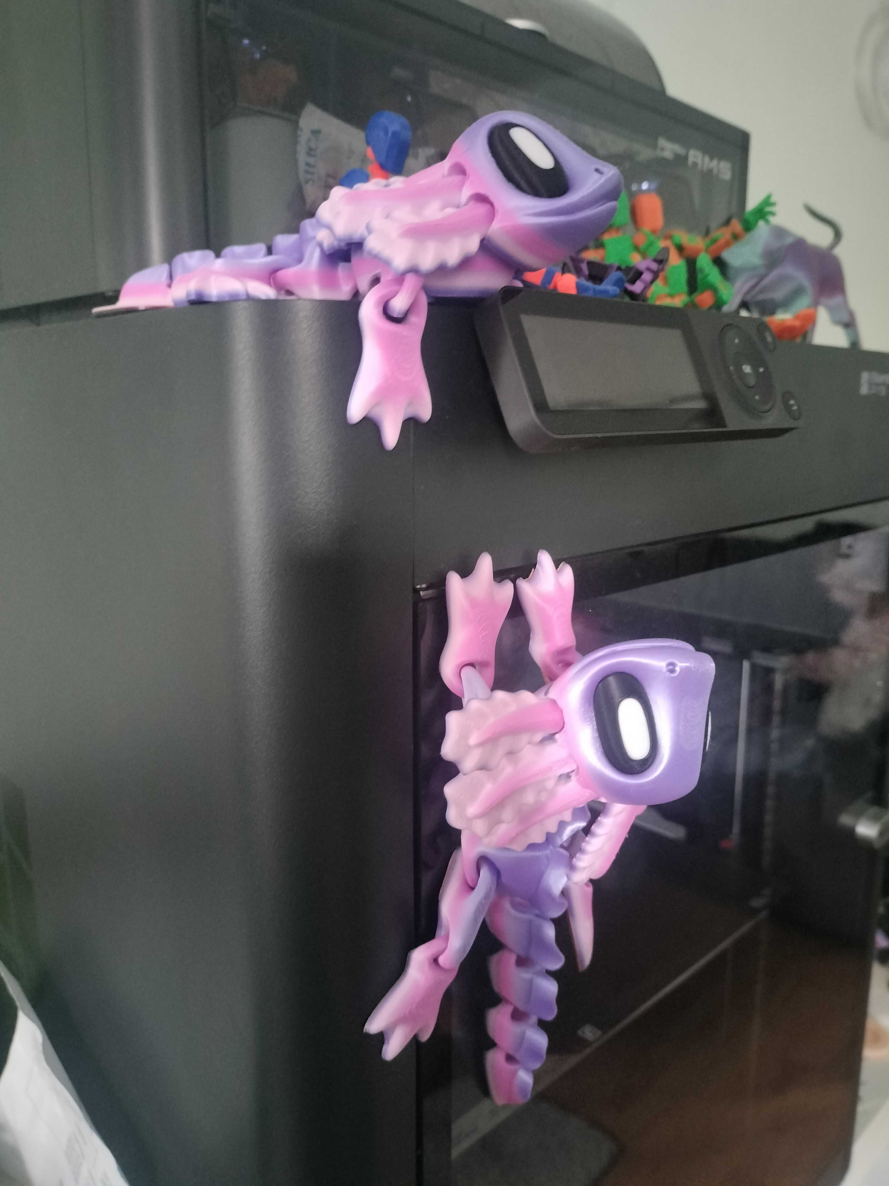 Ruchomy magnetyczny aksolotl, axolotl figurka 3d