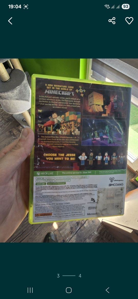 Minecraft Story Mode Xbox 360 Gra przygodową season 1 x360