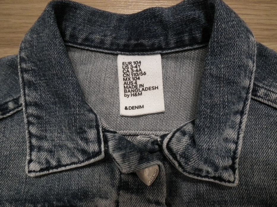 Kurteczka kurtka jeansowa dziewczęca H&M r 104