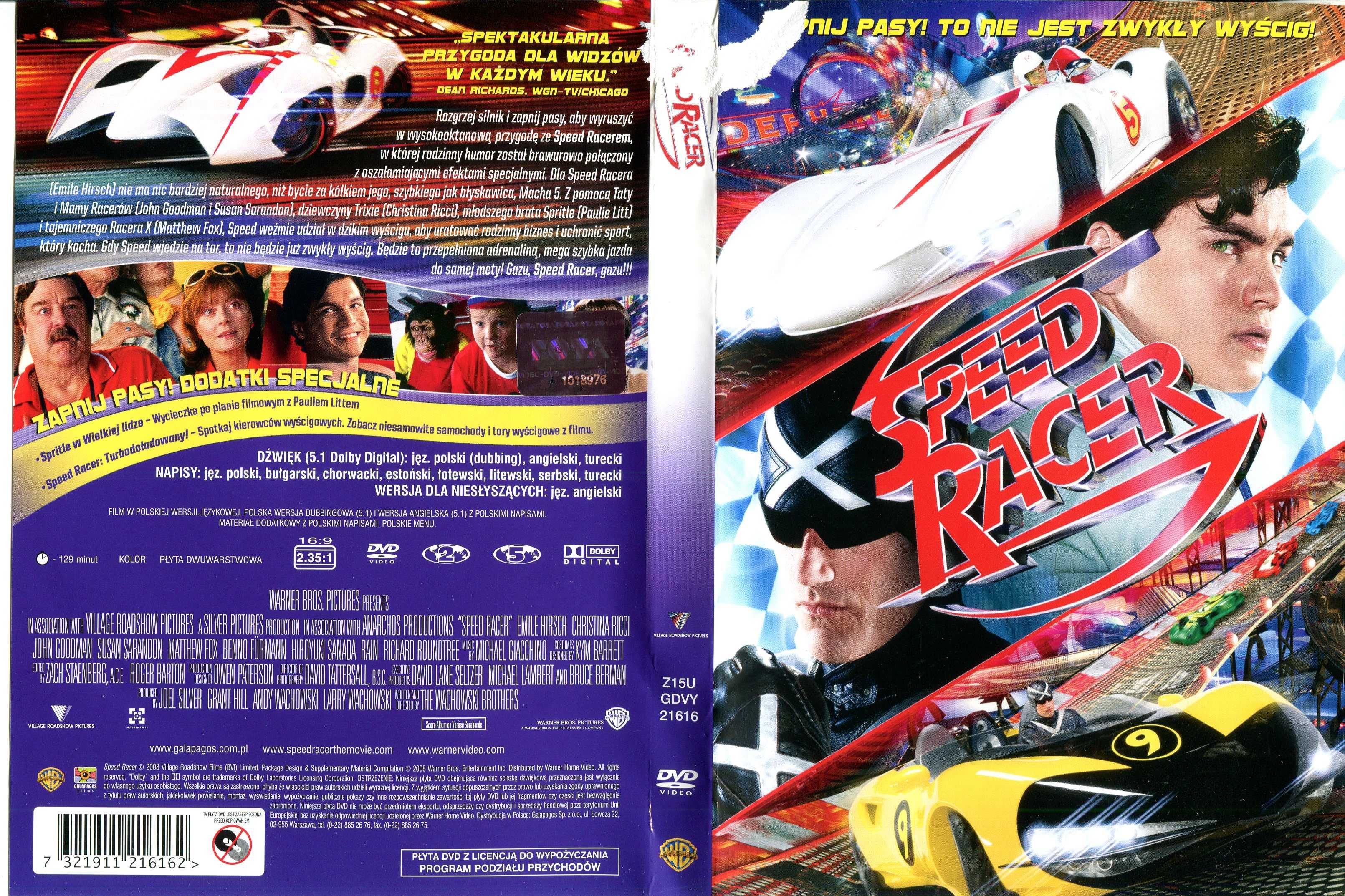 Speed Racer płyta dvd