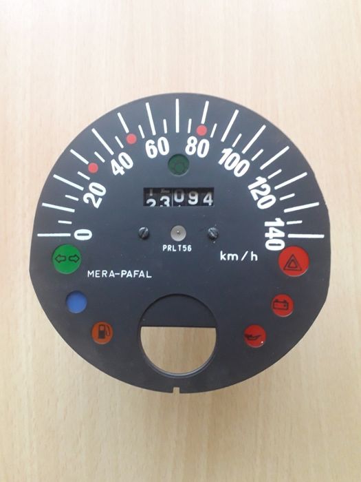 Tarcza licznika z mechanizmem, Fiat 126p maluch, Mera-pafal, prl 156