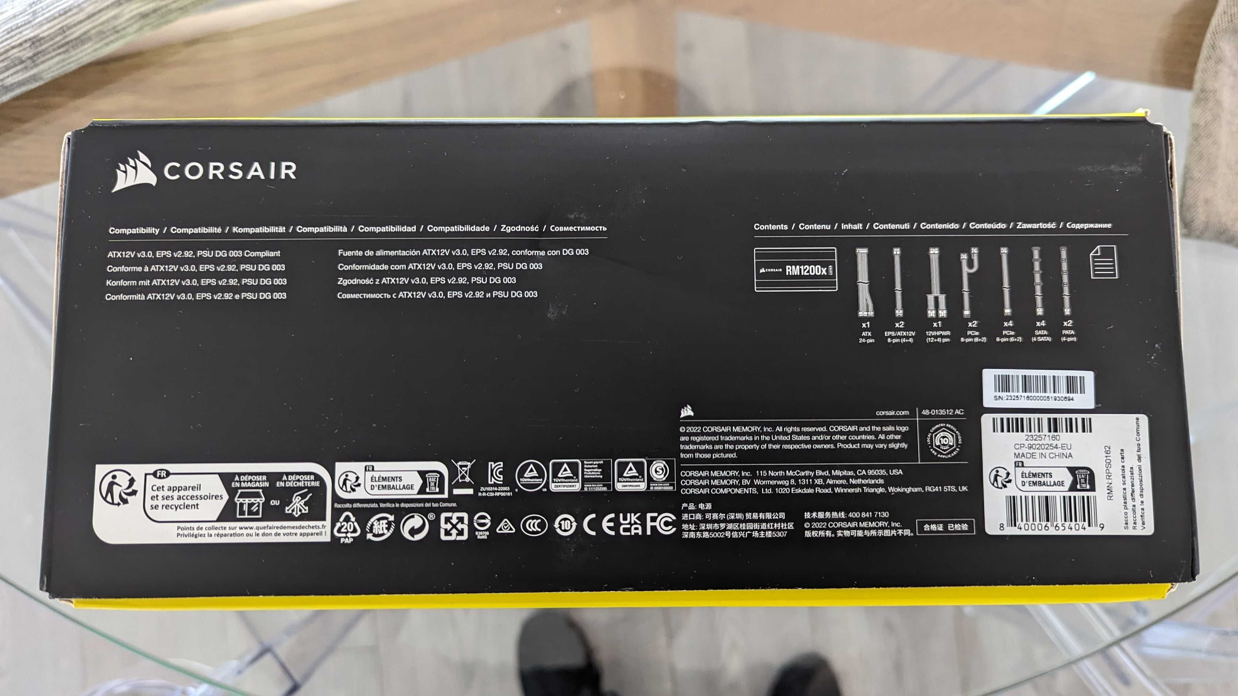 Corsair RM1200x SHIFT 1200W 80 Plus Gold Modular