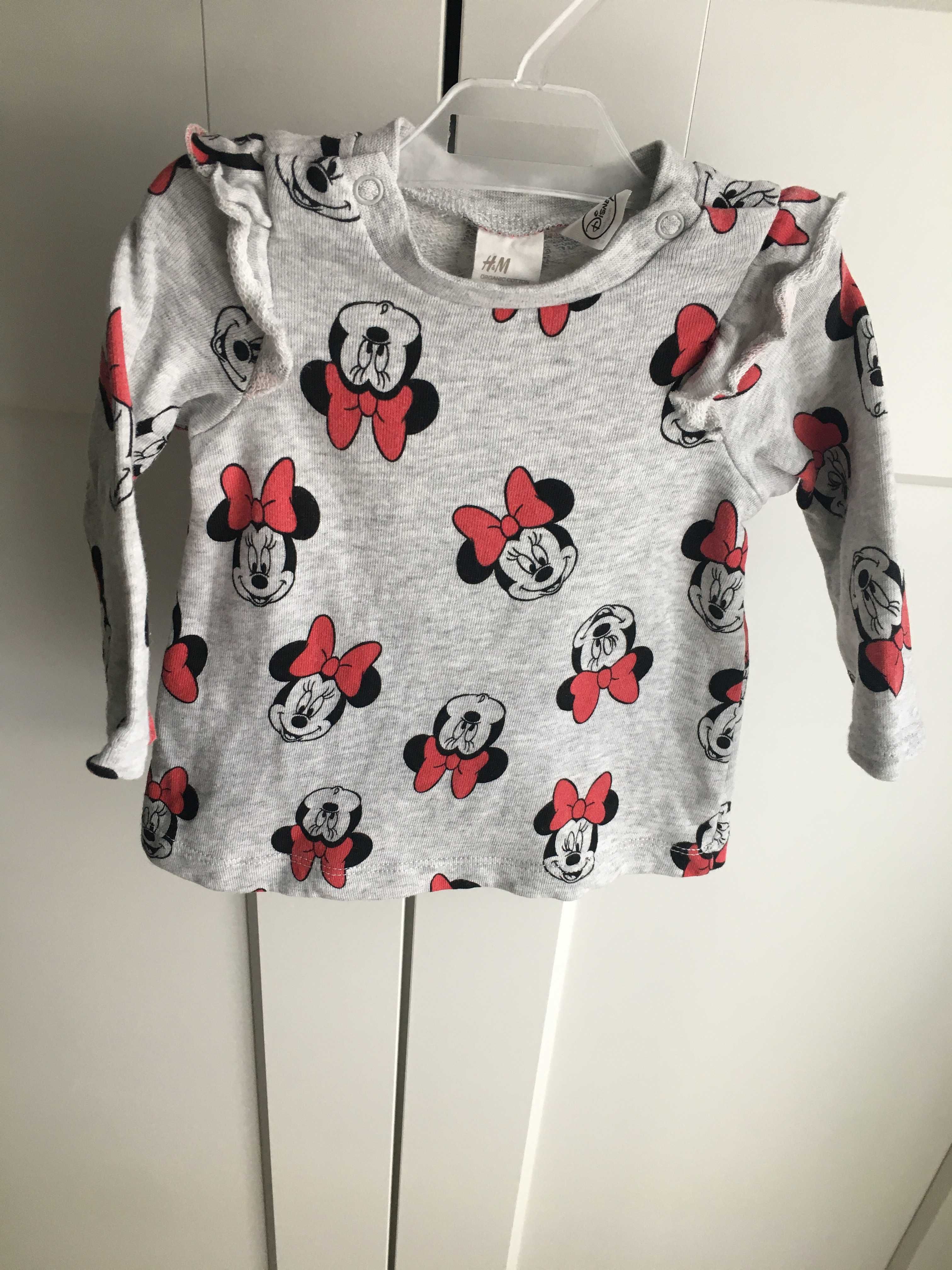 Sukienka dresowa H&M 62 myszka Minnie