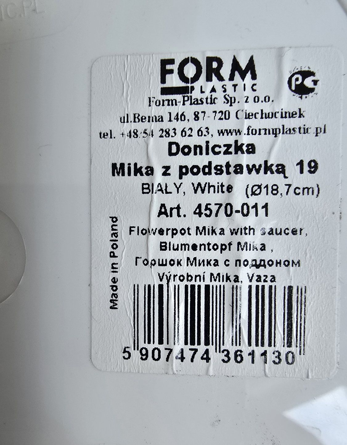 Doniczka plastikowa z podstawką