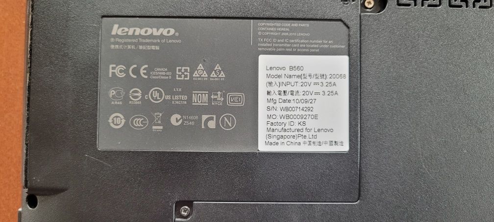 Lenovo B560 SSD 256GB 4GB RAM