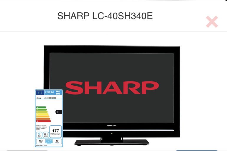 Продам телевизор SHARP LC40 SH340E