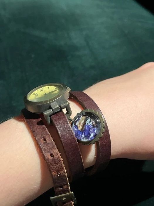 Zegarek a la vintage drobny brązowy podróżnik