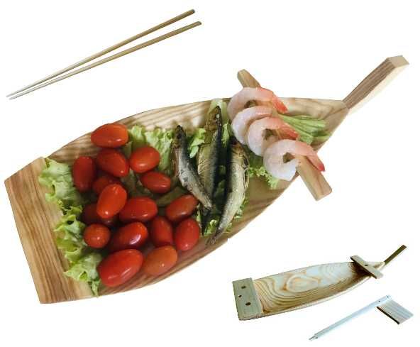 Łódka na SUSHI TACA OBROTOWA statek do podawania jedzenia DUŻA 50 cm