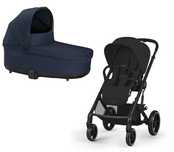 Cybex Balios S Lux 2.0 Wózek Głęboko-Spacerowy Moon Black / Ocean Blue