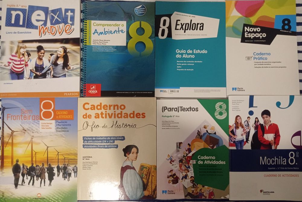Cadernos atividades 8 ano como novos