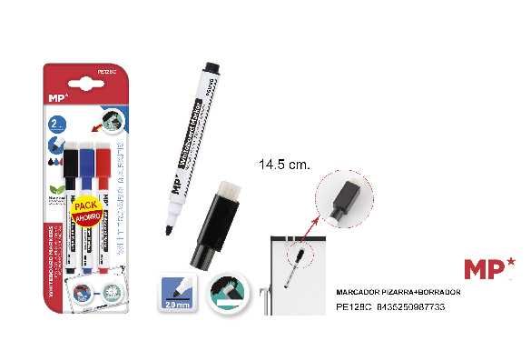 3szt Marker do tablic mix whiteboard marker 2mm