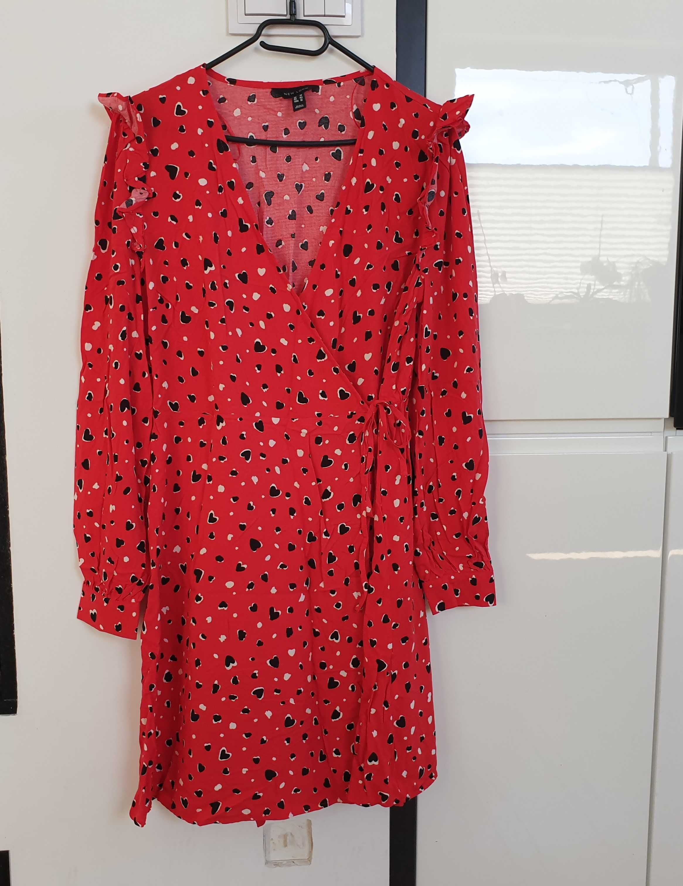 Piękna kopertowa sukienka, 100% wiskoza, New Look, rozmiar XL, 42