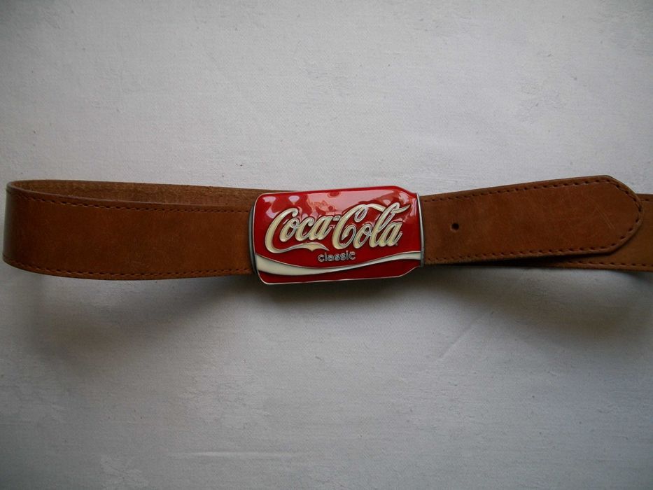 кожаный ремень Lonsdale с пряжкой Coca-Cola  114 см