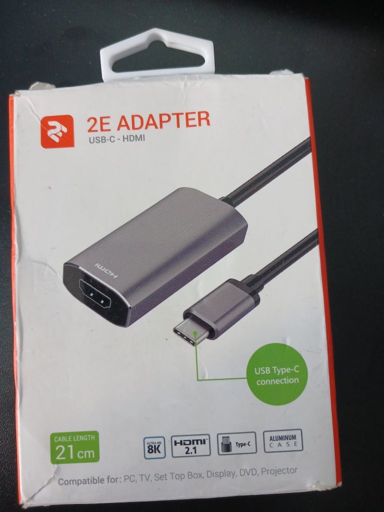 Адаптер 2E HDMI 2.1 Type -C.