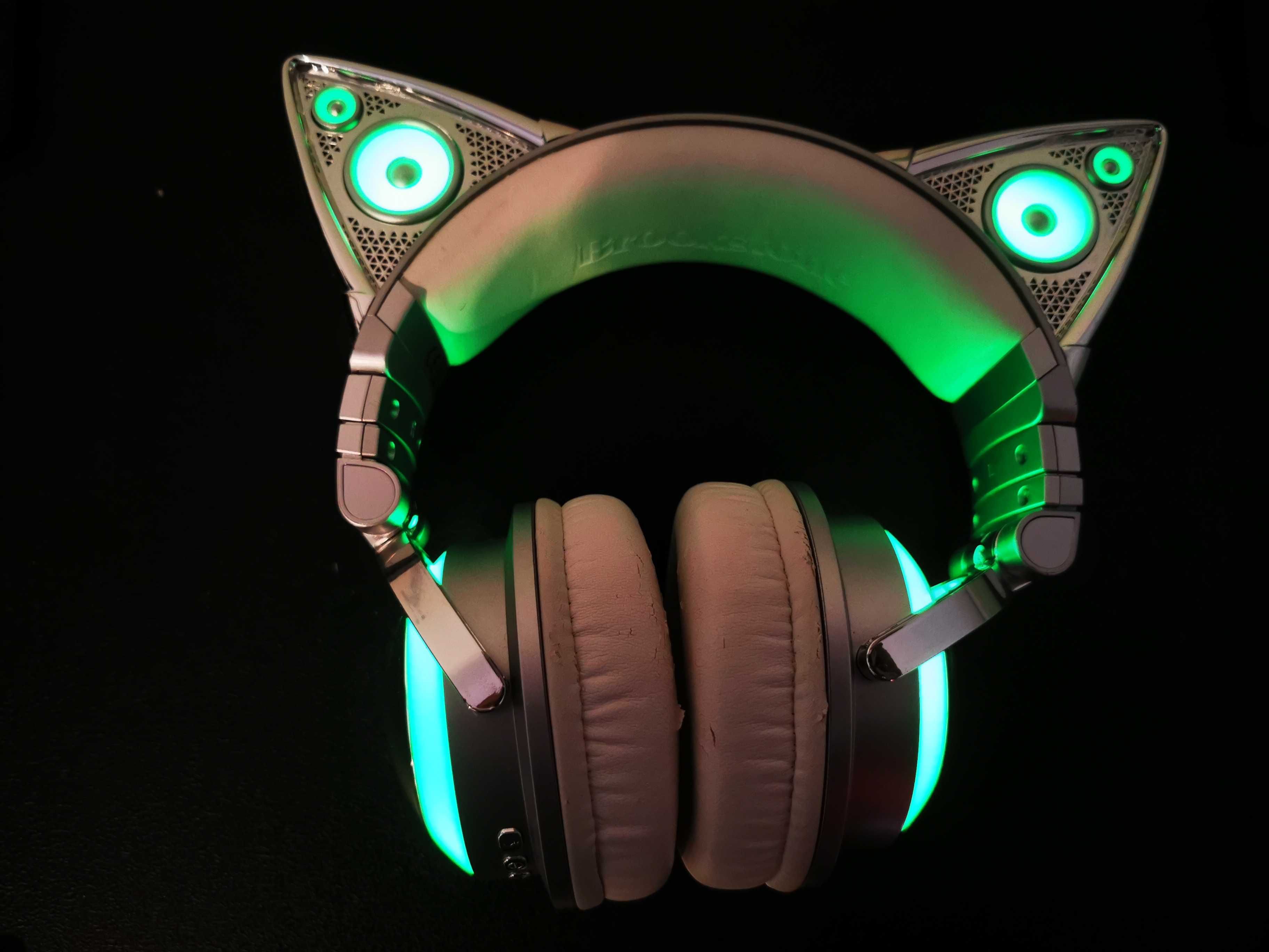 HEADPHONES CATHEADPHONES bluetooth ou com fio, carregamento usb