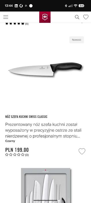 Nóż szefa kuchni Victorinox classic szwajcarska jakość 6.8063.20b