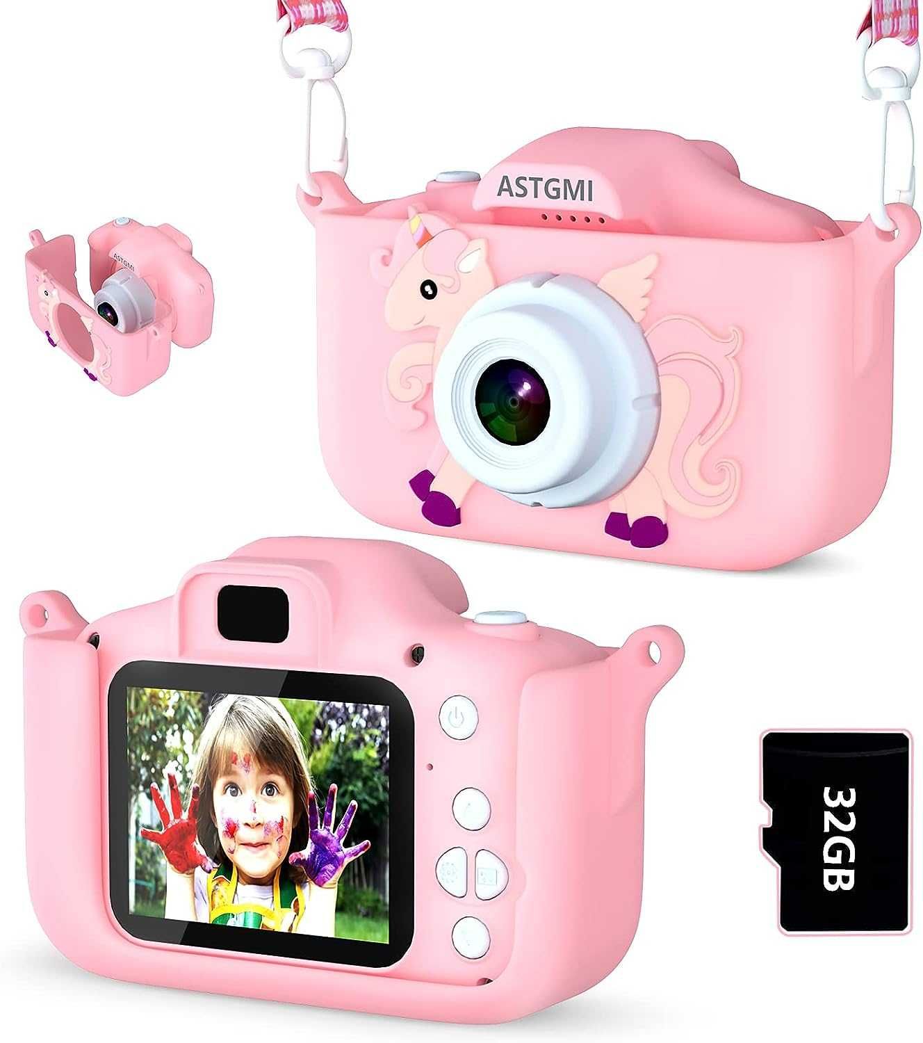 ASTGMI Aparat cyfrowy, 2,0 cala dla dzieci, mini kamera dziecięca