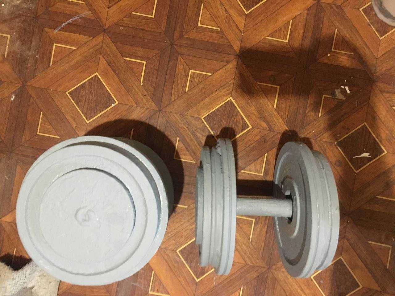 Гантели 15 кг ,железные