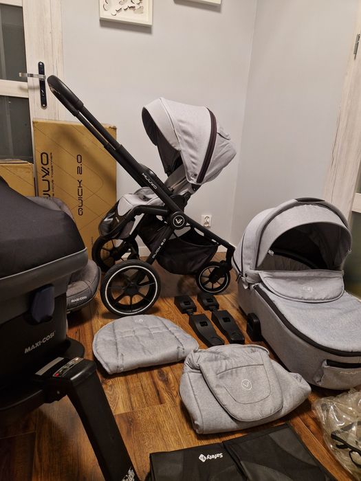 Wózek Muuvo Quick 3w1,5w1 z kompletem Maxi Cosi, zestaw PREMIUM!