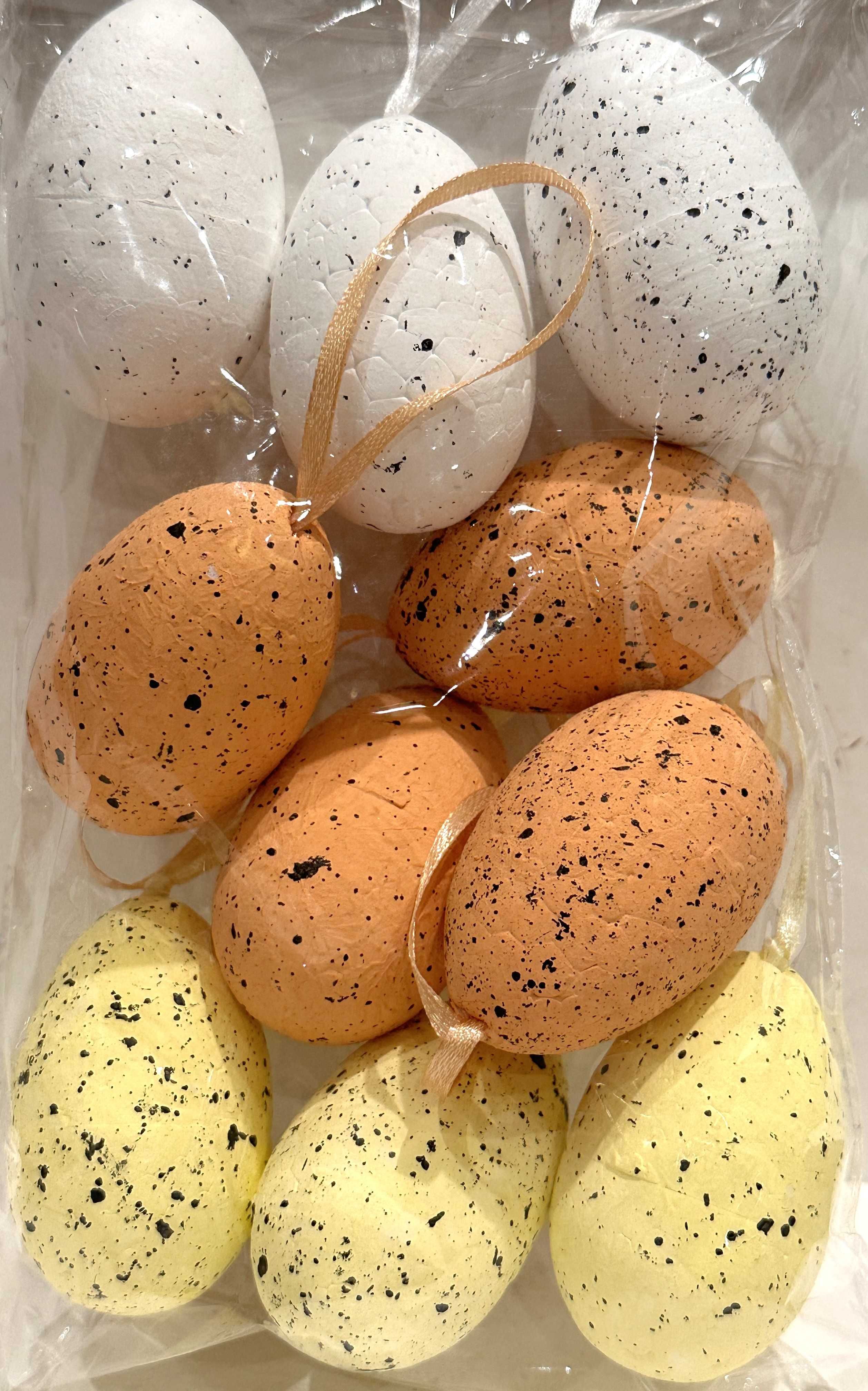 Jajka styropianowe nakrapiane zawieszka 1kpl-10szt