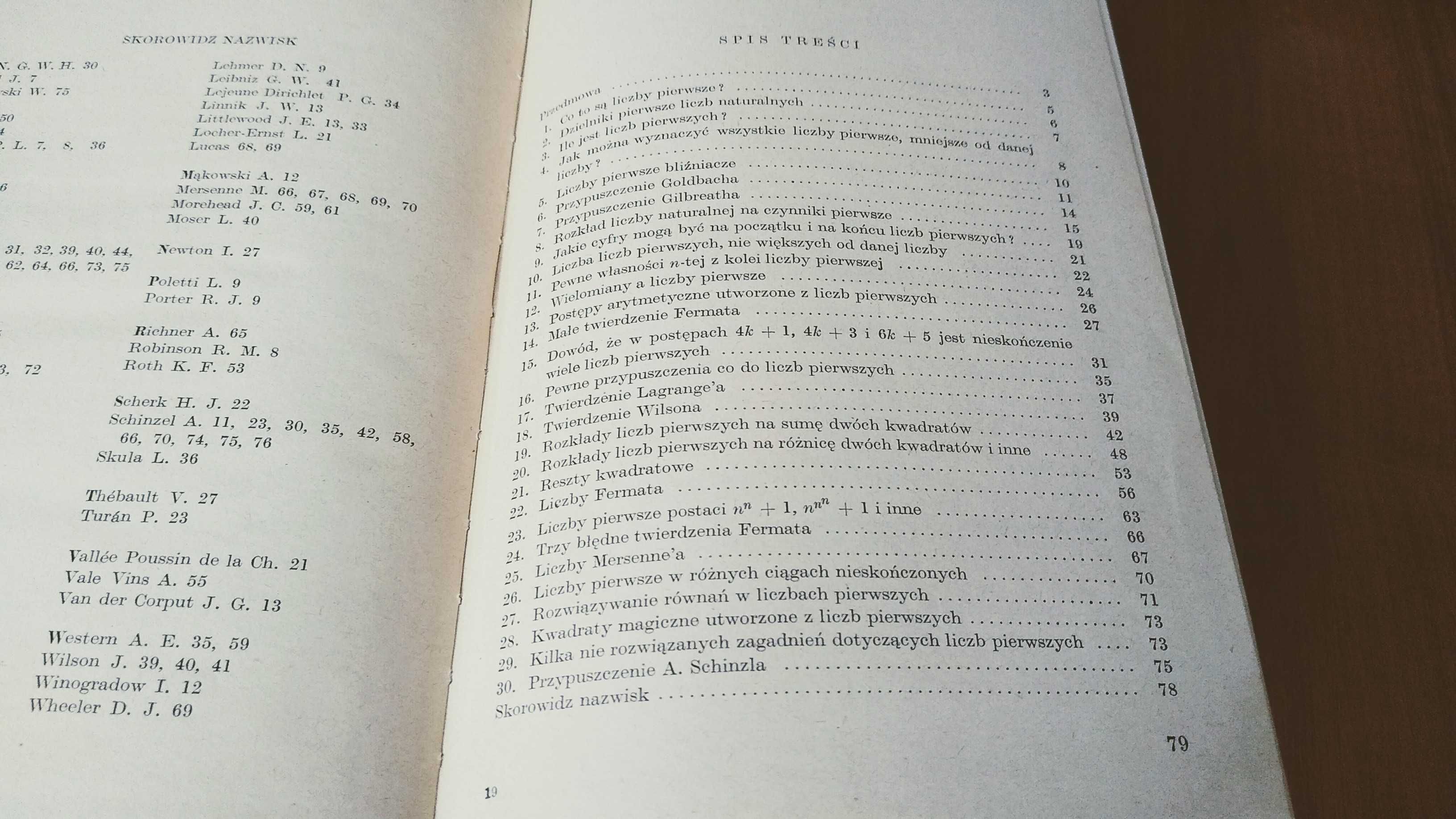 Co wiemy, a czego nie wiemy o liczbach pierwszych Sierpiński Bibl Mat9