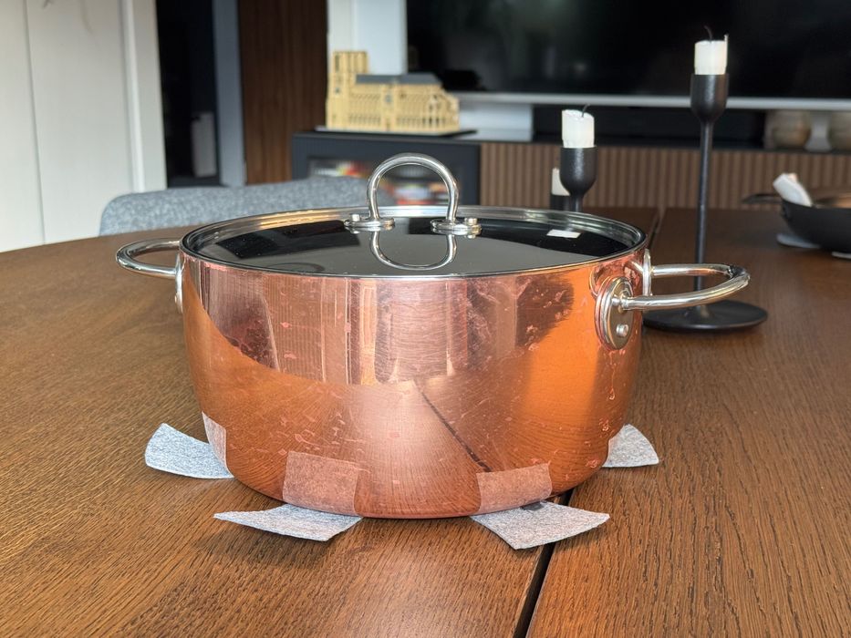 IKEA FINMAT Garnek z pokrywką, miedź/stal nierdz, 5l
