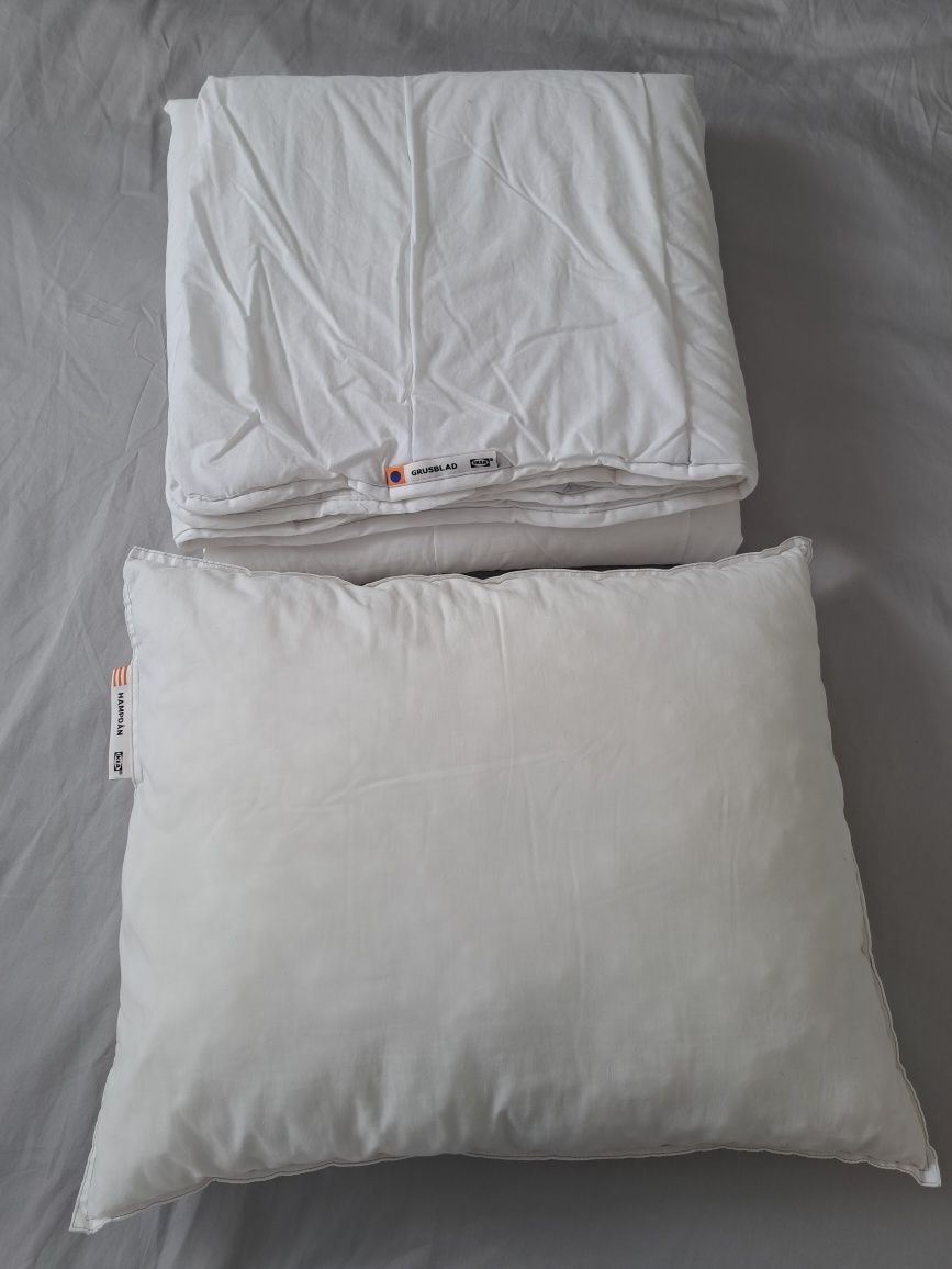 IKEA kołdra (150x200) i poduszka (50x60)