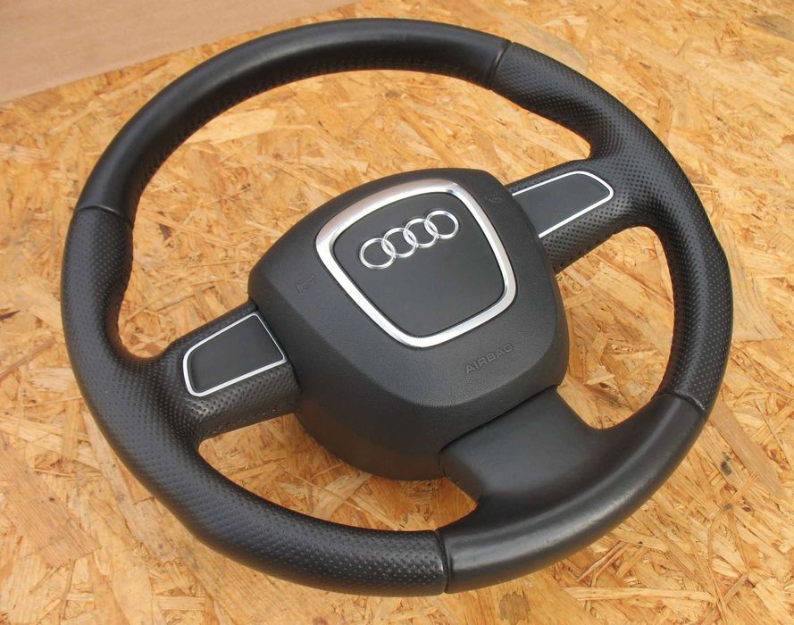 Audi A3 8p lift 08-13r Kierownica skóra perforowana z Airbag Ładna