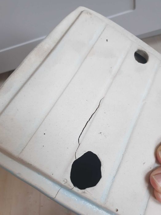 Niebieska stara mydelniczka vintage PRL ceramiczna