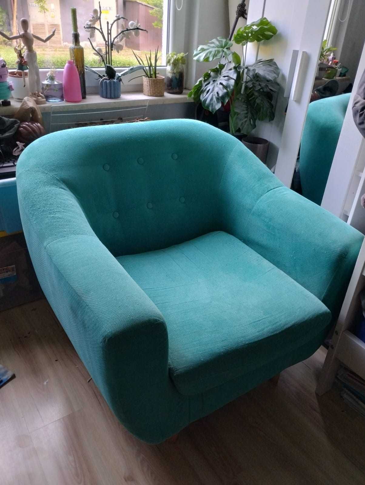 Fotel zielony duży