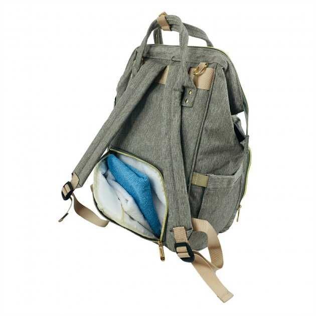 Рюкзак для мамы Yoya водоотталкивающий с Термосумкой и USB Серый.сумка