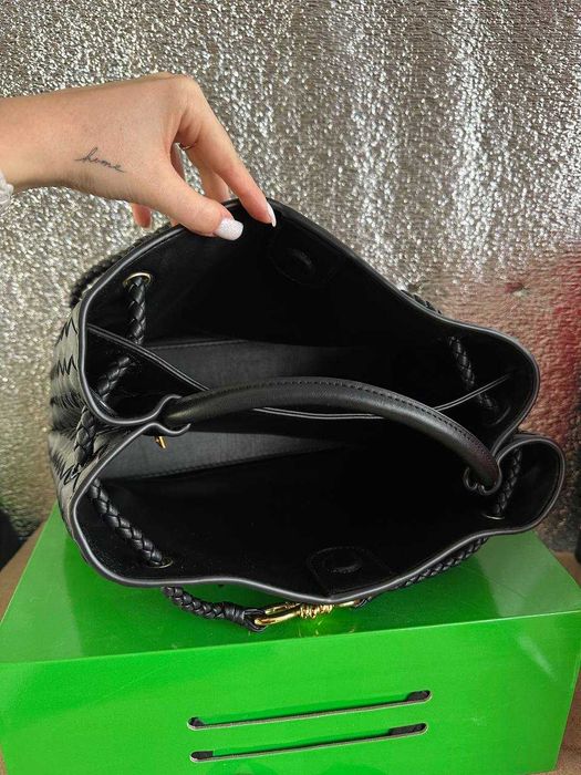 Сумка-тоут Bottega Veneta Andiamo з чорної шкіри.Сумка Ботега.ЛЮКС