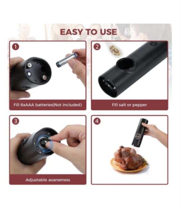 Електричний млинок для спецій з підсвіткою