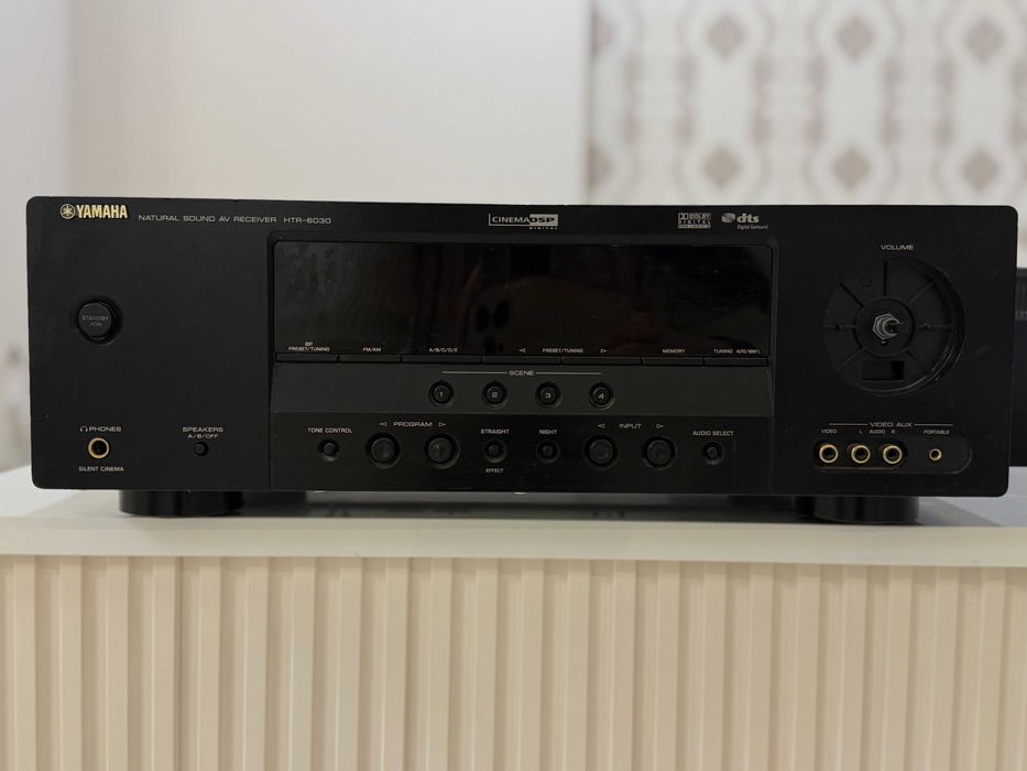 Yamaha HTR-6030 –sprawny amplituner AV 5.1 (bez pilota, brak pokrętła)