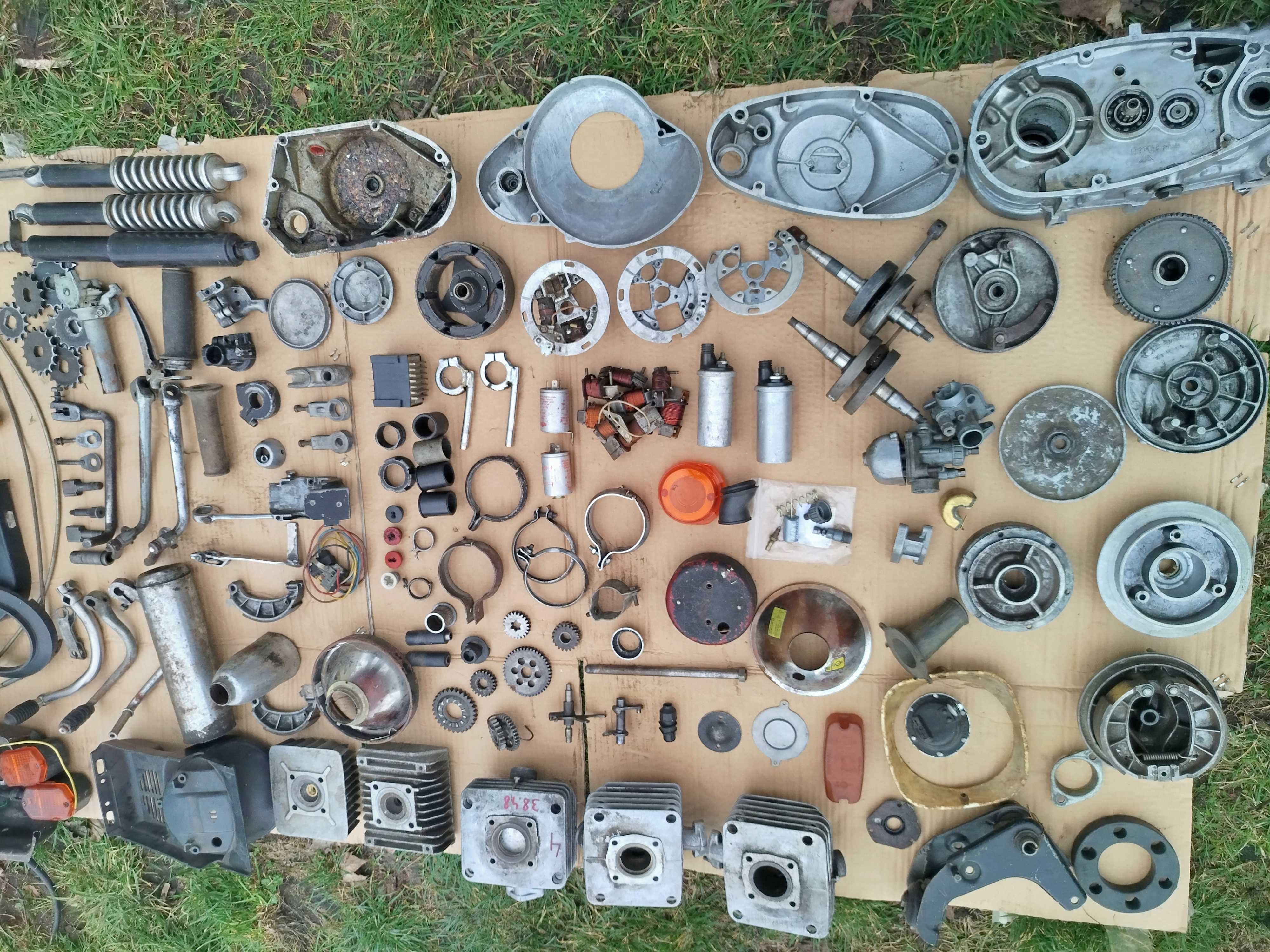 SIMSON cylinder kartery amortyzatory obejma bęben magneto manetka