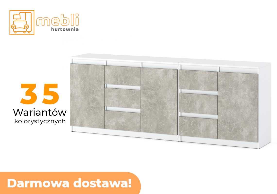 Nowoczesna Komoda Best Agnes 200cm 3D/6SZ Do Przedpokoju