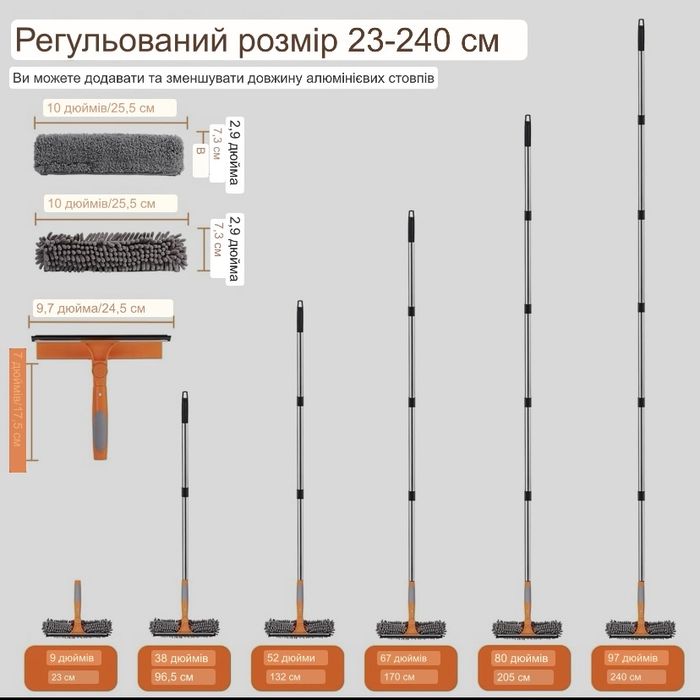 GOYOXOKY — набір для миття вікон, дзеркал і жалюзі