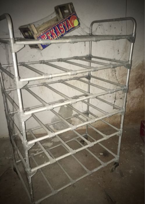 Візок стеллаж тележка пищевая на колесах, Алюминиевая