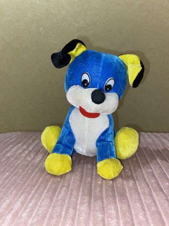 Блакитна собачка м‘яка іграшка
