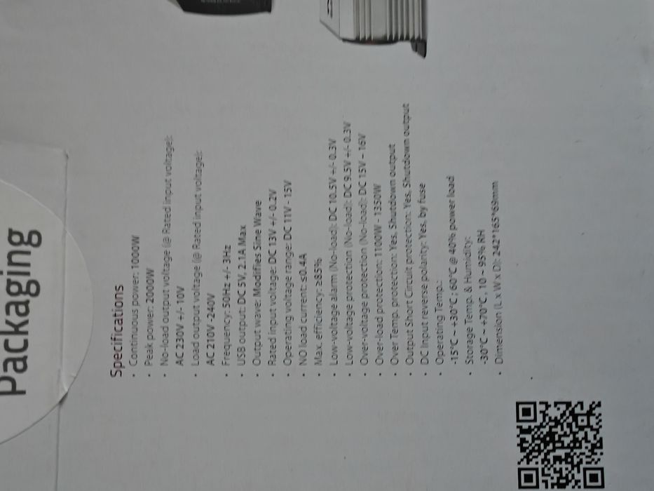 Przetwornica falownik Nedis 1000W nowa nieużywana